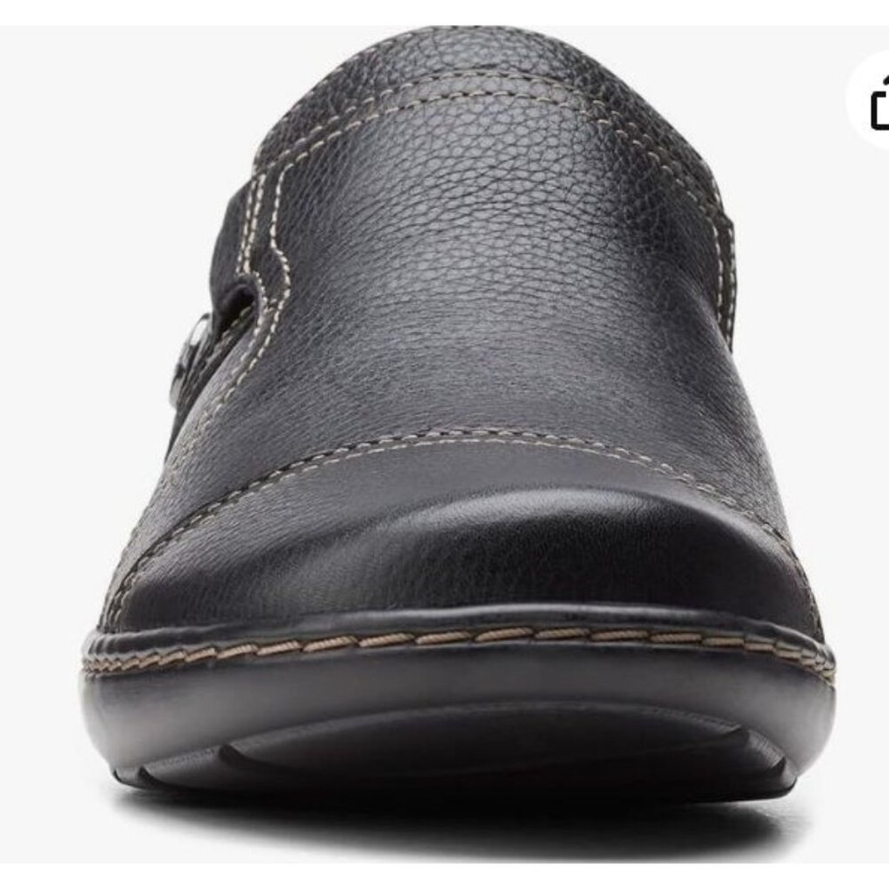 Clarks Cora Poppy Loafers Slip On Black Leather Size US 10 EU 41.5 $90 [jb] - Picture 3 of 16